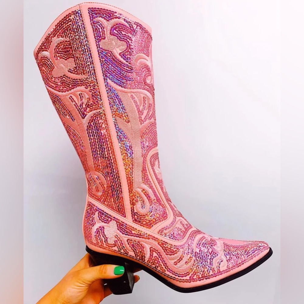 Triple Threads | Pink Disco Cowgirl Boots